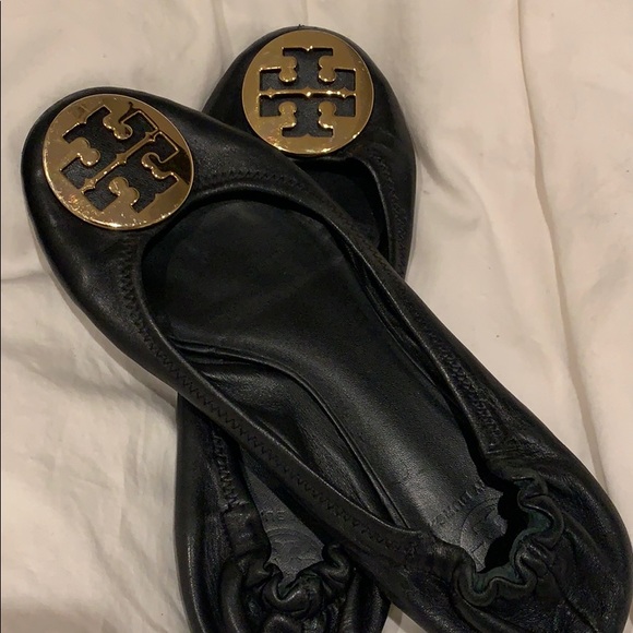 Black Tory Burch Ballet Flats - Picture 3 of 4